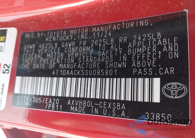 4T1DAACK5SU085801: 44602791