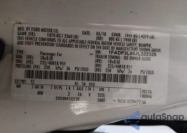 1FADP3L90JL322328: 44602911