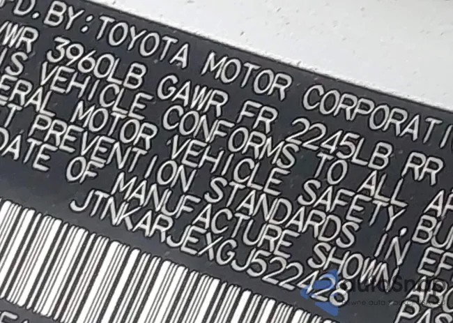 JTNKARJEXGJ52242: 44602972