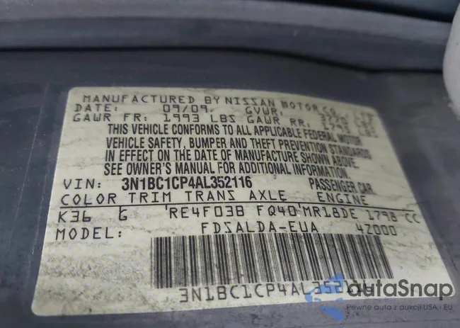 3N1BC1CP4AL352116: 44602219