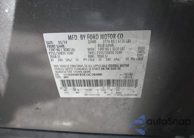 1FM5K8F83EGC36986: 44602269