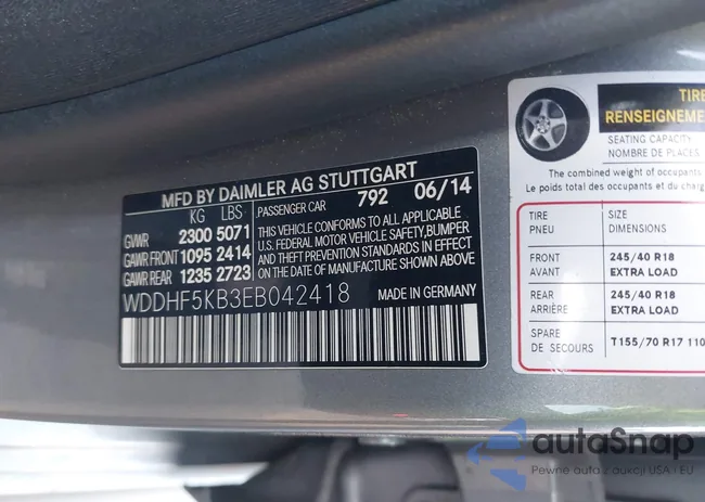 WDDHF5KB3EB042418: 44602420