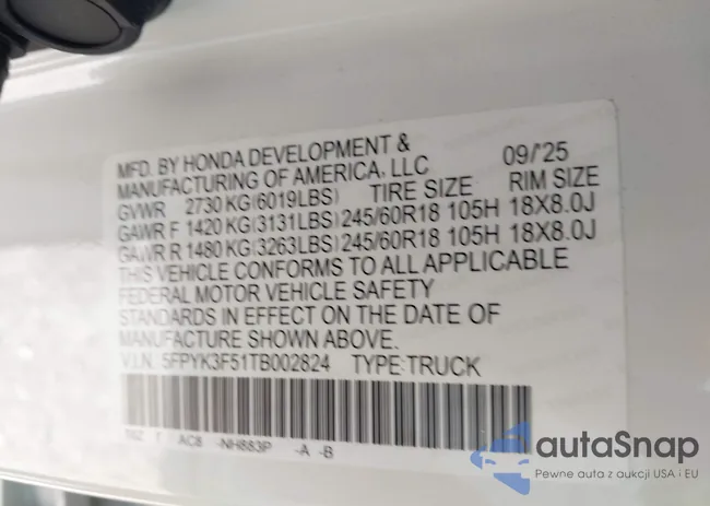 5FPYK3F51TB002824: 44603518