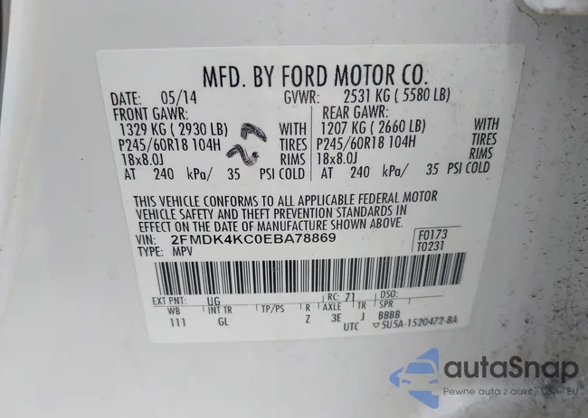 2FMDK4KC0EBA78869: 44603541