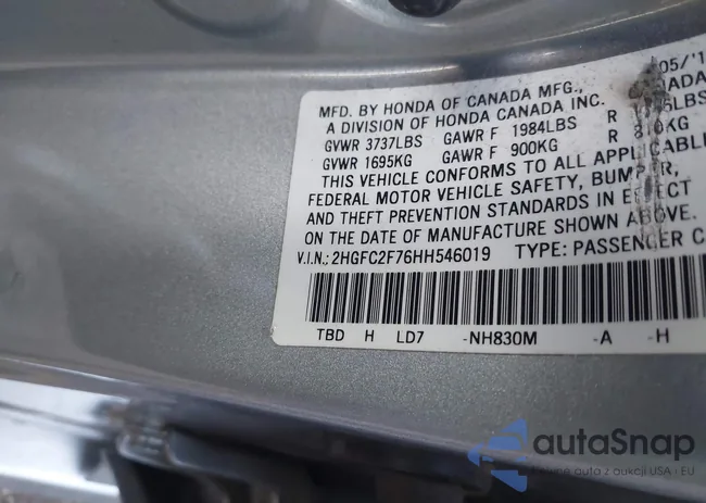 2HGFC2F76HH546019: 44603671