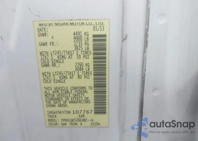 1N6AF0KY7DN107767: 44603727