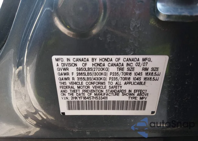 2HKYF18457H533411: 44603883