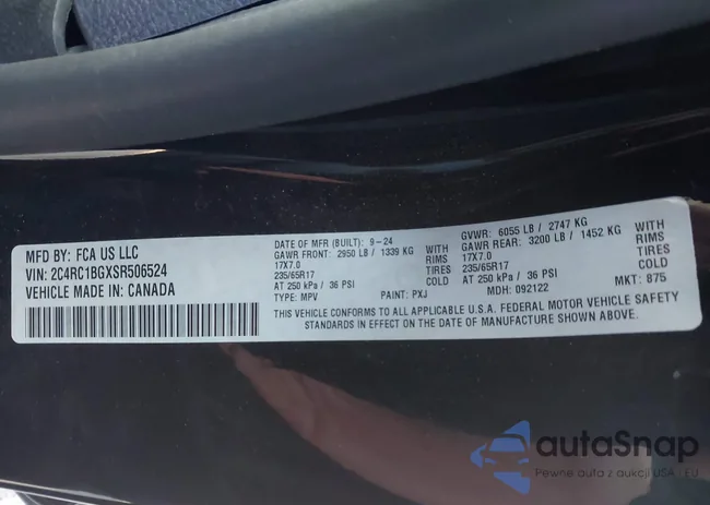 2C4RC1BGXSR506524: 44603894