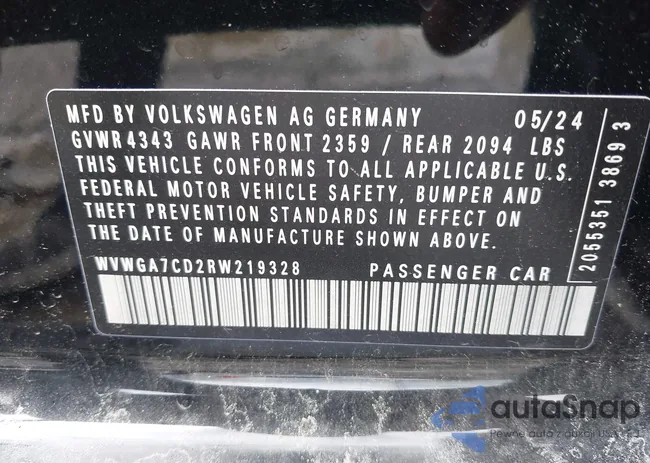 WVWGA7CD2RW219328: 44604009