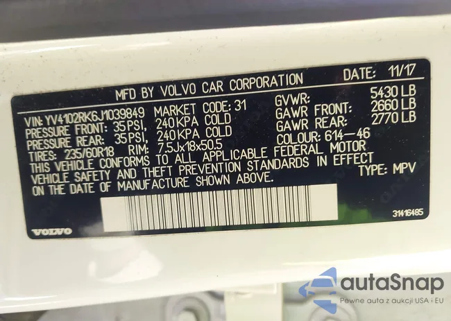 YV4102RK6J1039849: 44604016