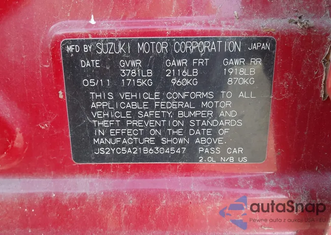 JS2YC5A21B6304547: 44604040