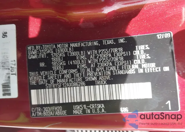 5TFRY5F12AX086286: 44603105