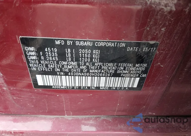 4S3BNAS60H3066267: 44603157