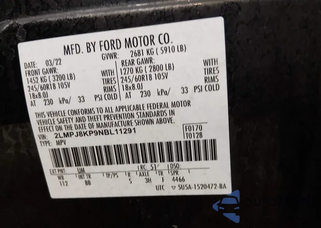 2LMPJ8KP9NBL11291: 44603408