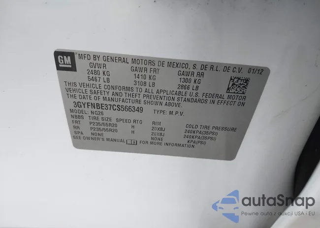 3GYFNBE37CS566349: 44604498