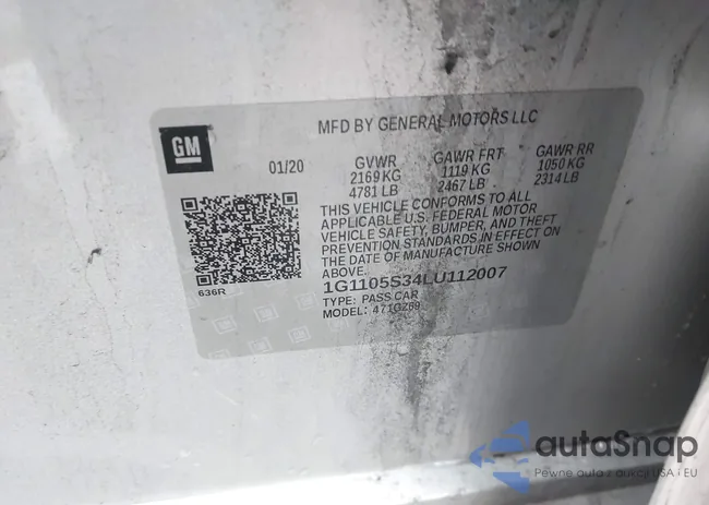 1G1105S34LU112007: 44604180