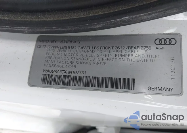 WAUG8AFCXHN107731: 44604237