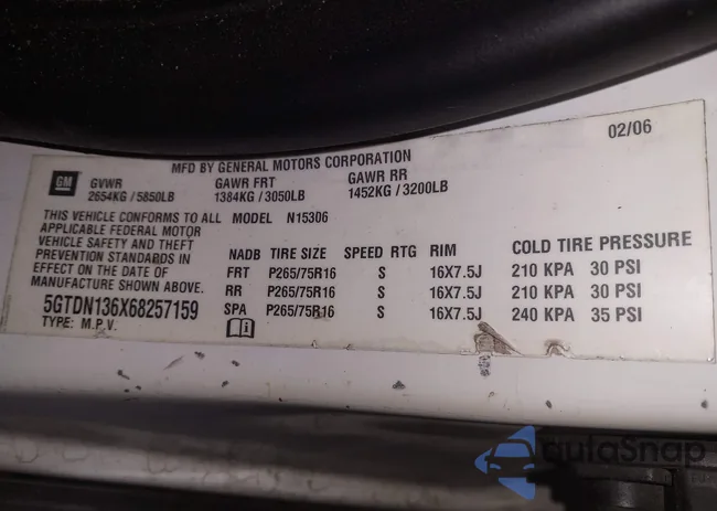 5GTDN136X68257159: 44605477