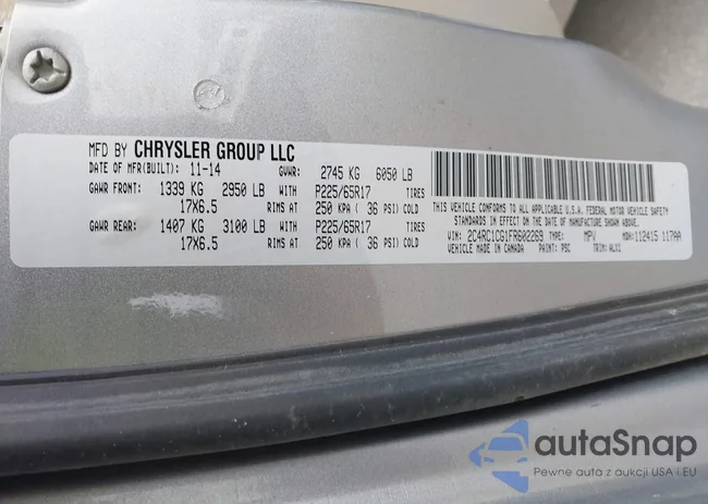 2C4RC1CG1FR602269: 44605700