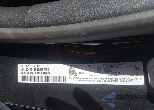 2C4RC1BG6SR507492: 44605843