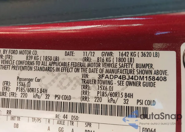 3FADP4BJ4DM158408: 44605125