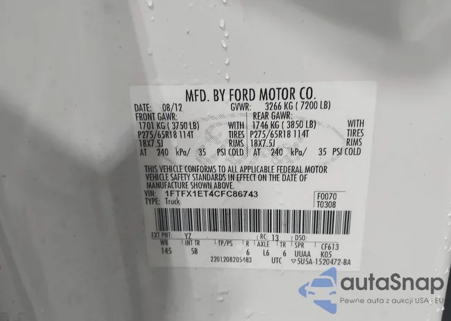 1FTFX1ET4CFC86743: 44605253