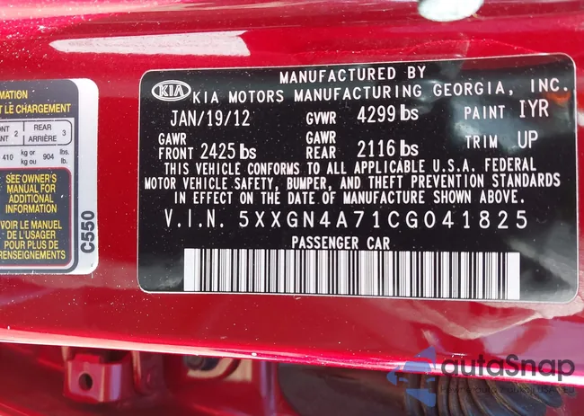 5XXGN4A71CG041825: 44605277