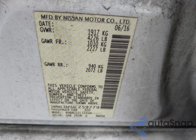 1N4AL3AP1GC259779: 44606508