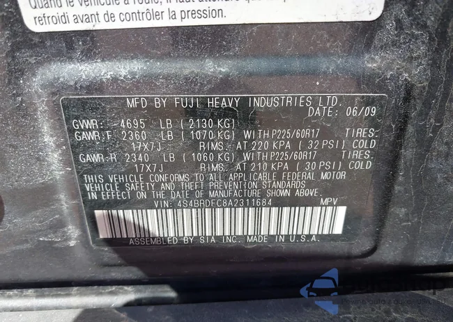 4S4BRDFC8A2311684: 44606799