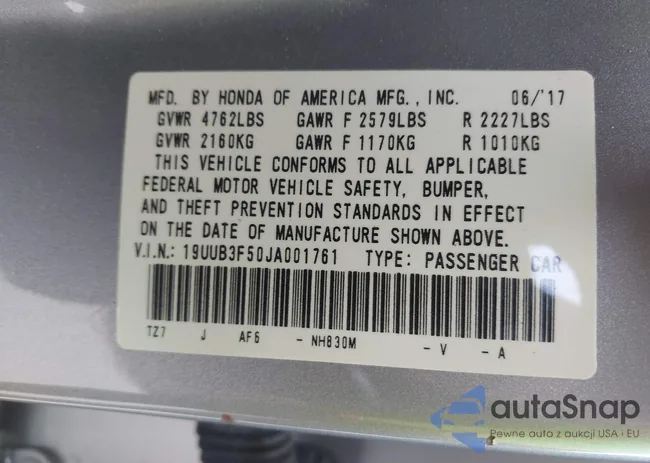 19UUB3F50JA001761: 44606864