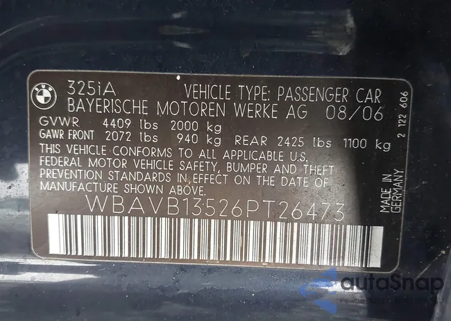 WBAVB13526PT26473: 44606936