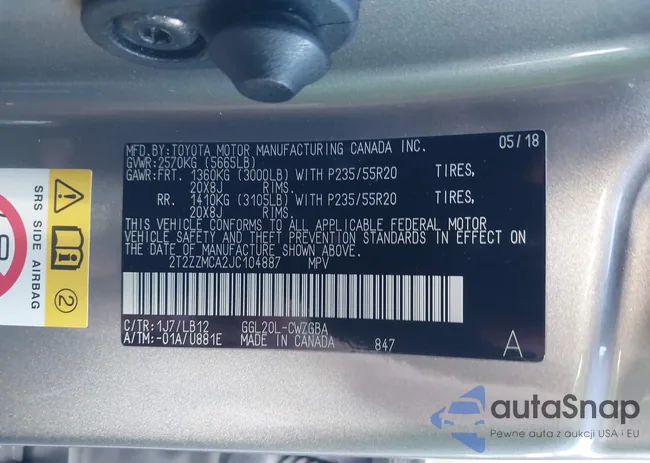 2T2ZZMCA2JC104887: 44606995