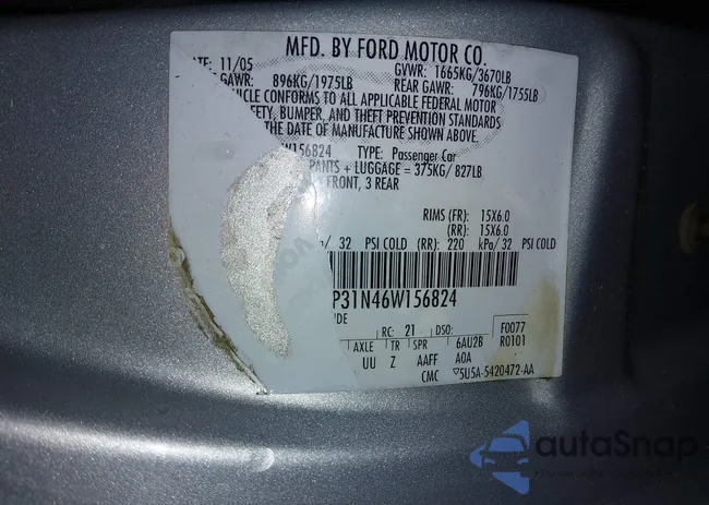 1FAHP31N46W156824: 44607475