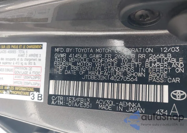 JTDBE32K140270564: 44607650