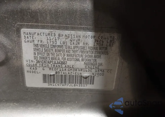 3N1CN7AP7JL843557: 44607702