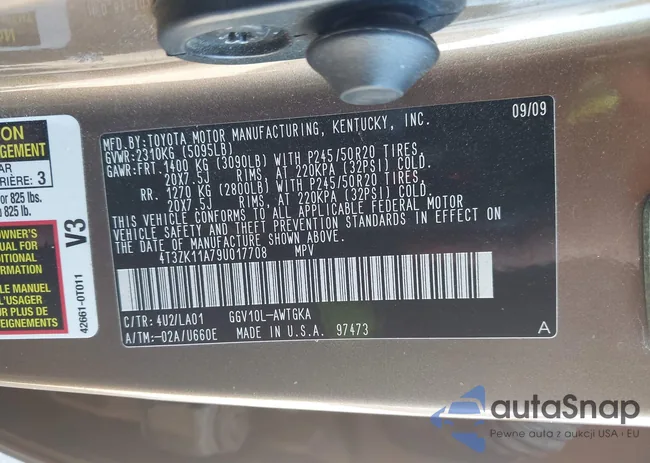 4T3ZK11A79U017708: 44607826