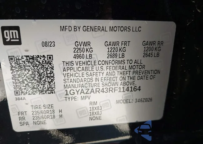 1GYAZAR43RF114164: 44607998