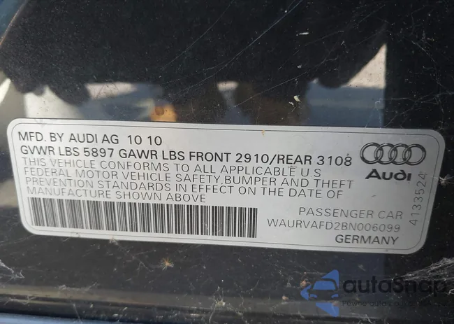 WAURVAFD2BN006099: 44608041