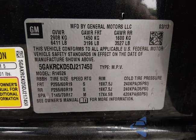 5GAKRCKD5DJ217450: 44608471