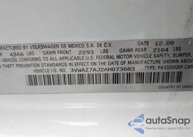 3VWAZ7AJ2AM073683: 44608566