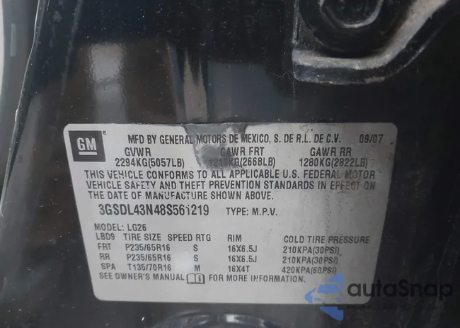 3GSDL43N48S561219: 44608659