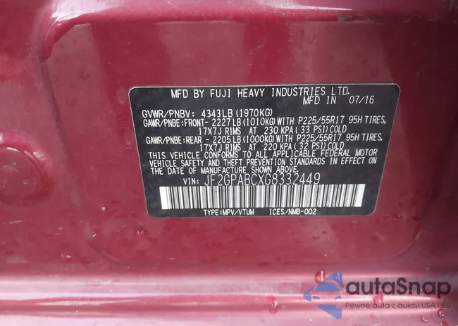 JF2GPABCXG8332449: 44608937