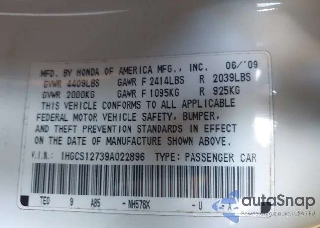 1HGCS12739A022896: 44608978