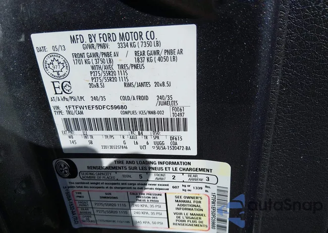 1FTFW1EF5DFC59680: 44609003