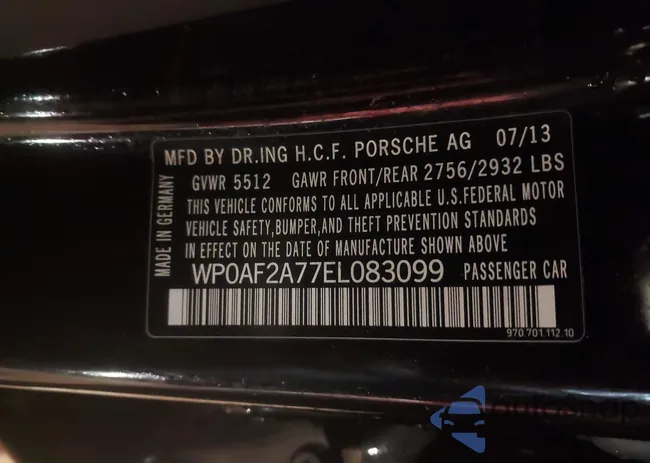 WP0AF2A77EL083099: 44609029