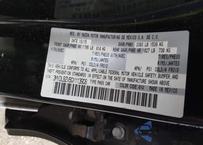 3MYDLBZV6GY113908: 44608329