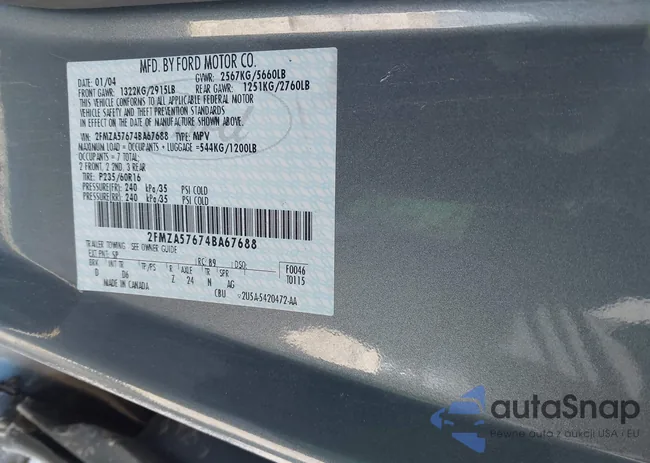 2FMZA57674BA67688: 44609469