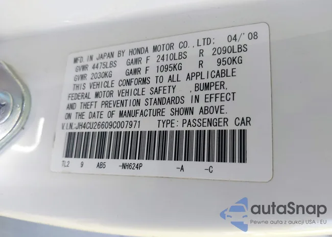 JH4CU26609C007971: 44609470