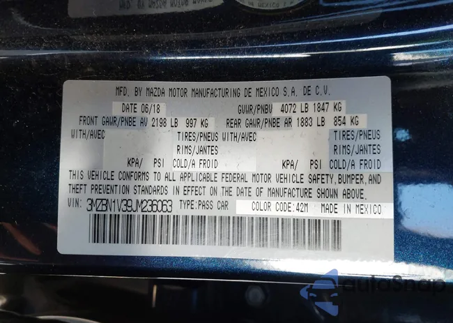 3MZBN1V39JM236063: 44609599