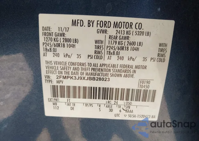 2FMPK3J9XJBB28023: 44609146